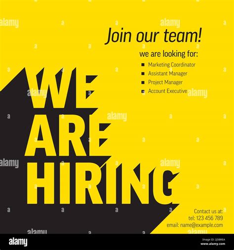 WE ARE HIRING! We are looking for .